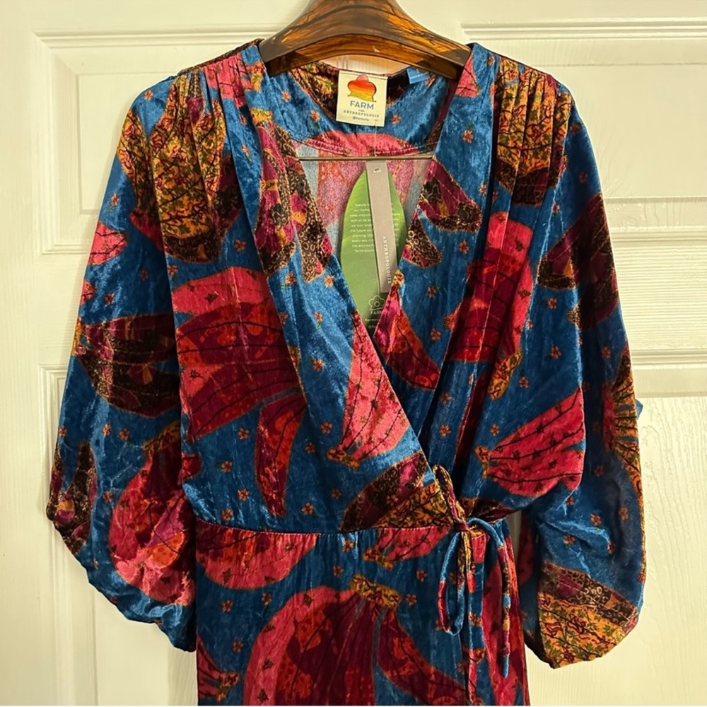 Velour FarmRio Anthropologie midi dress - Picture 12 of 15